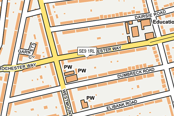 SE9 1RL map - OS OpenMap – Local (Ordnance Survey)