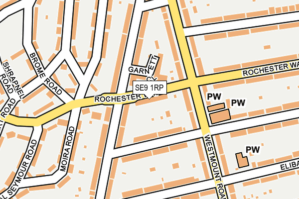 SE9 1RP map - OS OpenMap – Local (Ordnance Survey)