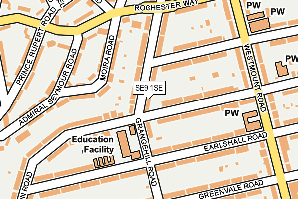 SE9 1SE map - OS OpenMap – Local (Ordnance Survey)