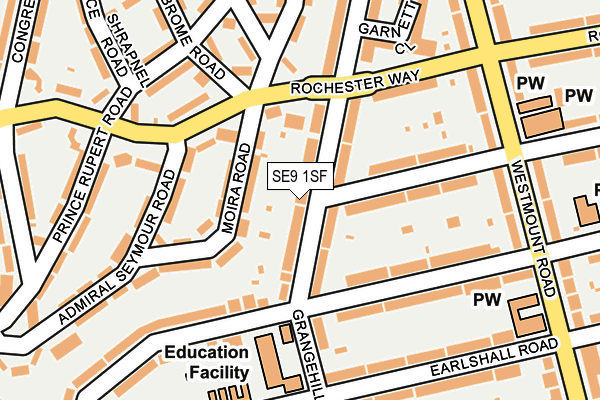 SE9 1SF map - OS OpenMap – Local (Ordnance Survey)