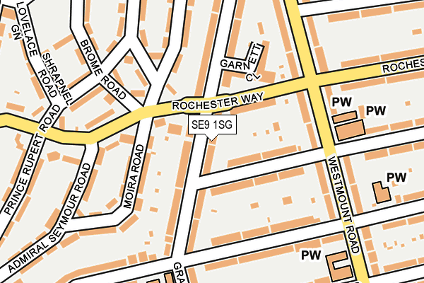 SE9 1SG map - OS OpenMap – Local (Ordnance Survey)