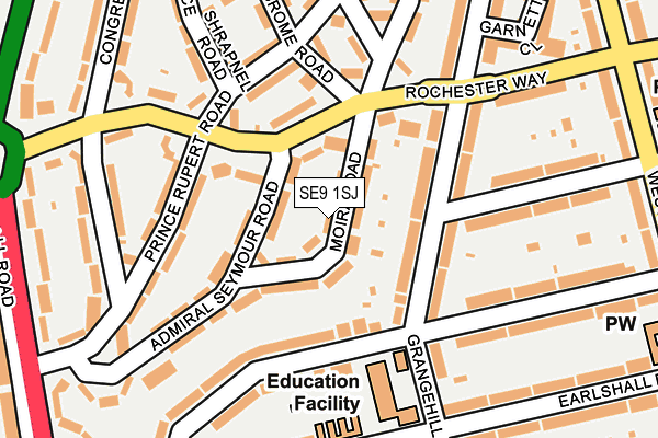 SE9 1SJ map - OS OpenMap – Local (Ordnance Survey)