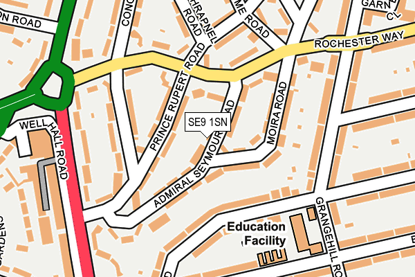 SE9 1SN map - OS OpenMap – Local (Ordnance Survey)