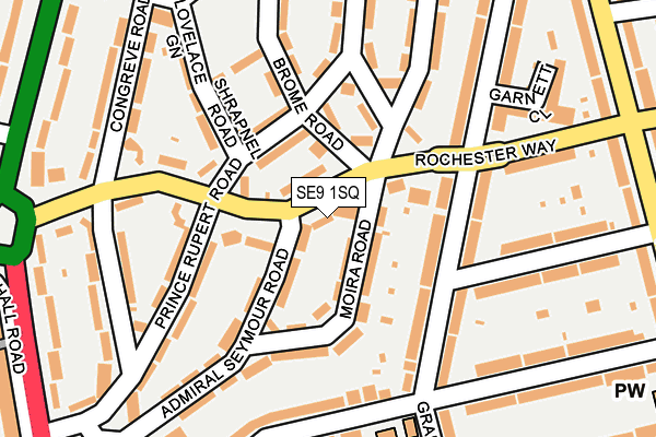 SE9 1SQ map - OS OpenMap – Local (Ordnance Survey)