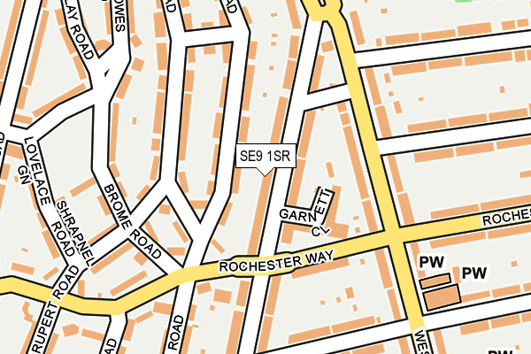 SE9 1SR map - OS OpenMap – Local (Ordnance Survey)