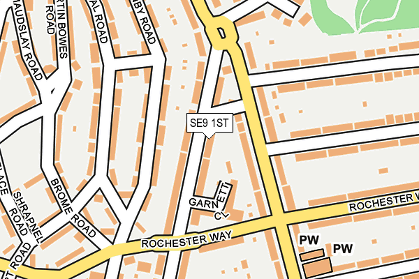 SE9 1ST map - OS OpenMap – Local (Ordnance Survey)