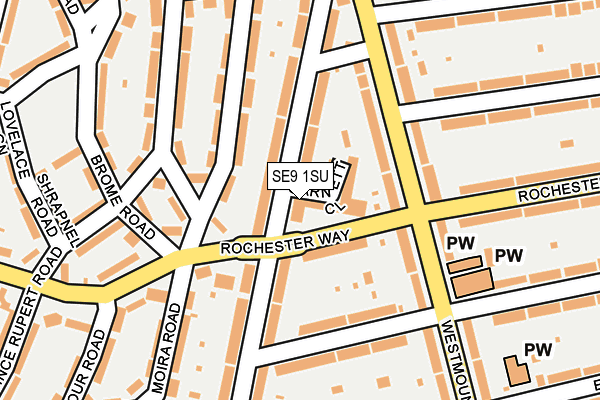 SE9 1SU map - OS OpenMap – Local (Ordnance Survey)