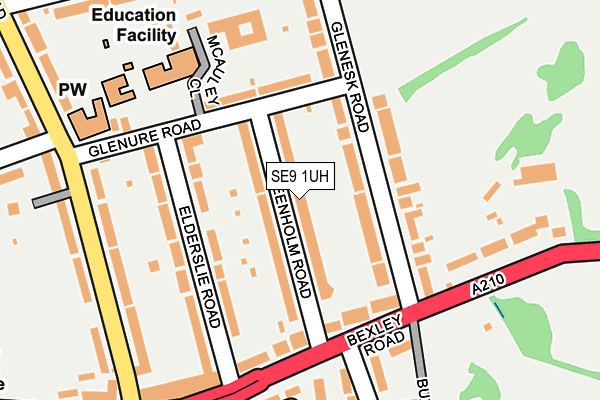 SE9 1UH map - OS OpenMap – Local (Ordnance Survey)