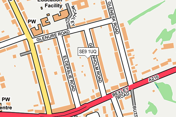 SE9 1UQ map - OS OpenMap – Local (Ordnance Survey)