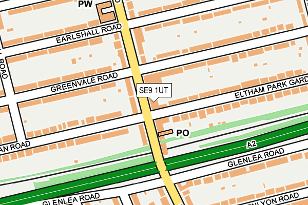 SE9 1UT map - OS OpenMap – Local (Ordnance Survey)