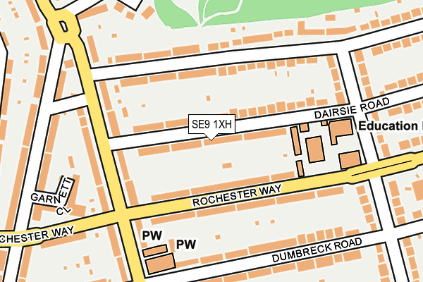 SE9 1XH map - OS OpenMap – Local (Ordnance Survey)