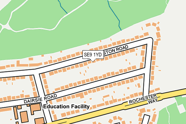 SE9 1YD map - OS OpenMap – Local (Ordnance Survey)