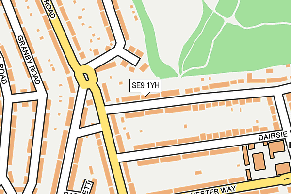 SE9 1YH map - OS OpenMap – Local (Ordnance Survey)