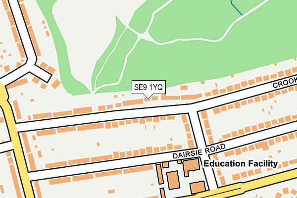 SE9 1YQ map - OS OpenMap – Local (Ordnance Survey)