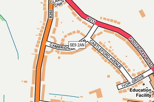 SE9 2AN map - OS OpenMap – Local (Ordnance Survey)