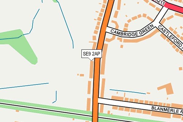 SE9 2AP map - OS OpenMap – Local (Ordnance Survey)
