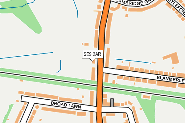 SE9 2AR map - OS OpenMap – Local (Ordnance Survey)