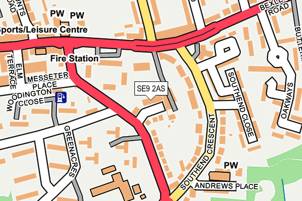 SE9 2AS map - OS OpenMap – Local (Ordnance Survey)