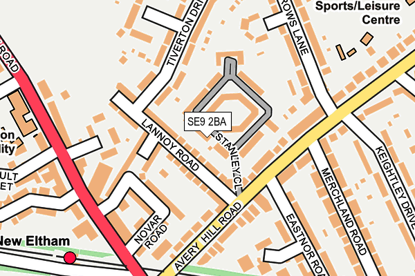 SE9 2BA map - OS OpenMap – Local (Ordnance Survey)