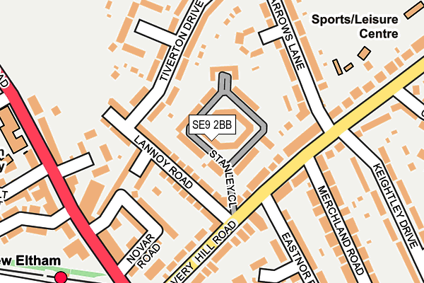 SE9 2BB map - OS OpenMap – Local (Ordnance Survey)