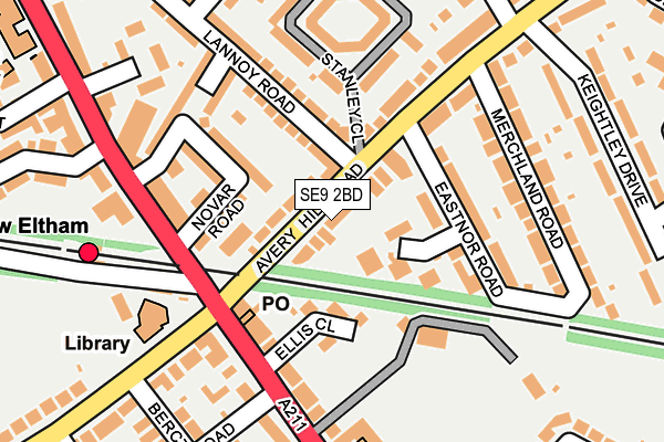 SE9 2BD map - OS OpenMap – Local (Ordnance Survey)