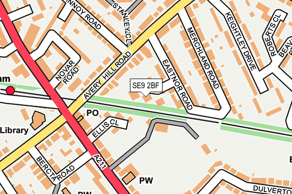 SE9 2BF map - OS OpenMap – Local (Ordnance Survey)
