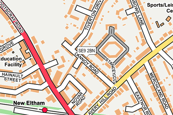 SE9 2BN map - OS OpenMap – Local (Ordnance Survey)