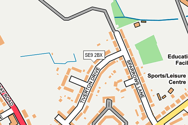 SE9 2BX map - OS OpenMap – Local (Ordnance Survey)