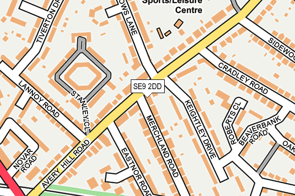 SE9 2DD map - OS OpenMap – Local (Ordnance Survey)