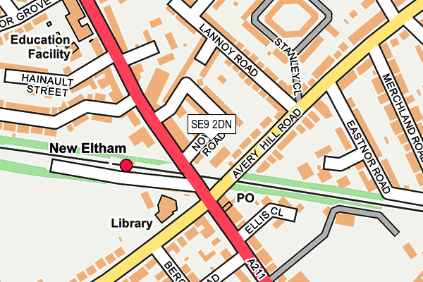 SE9 2DN map - OS OpenMap – Local (Ordnance Survey)
