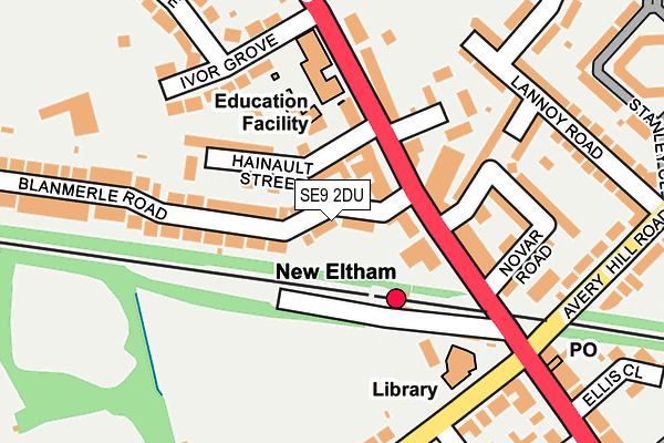 SE9 2DU map - OS OpenMap – Local (Ordnance Survey)