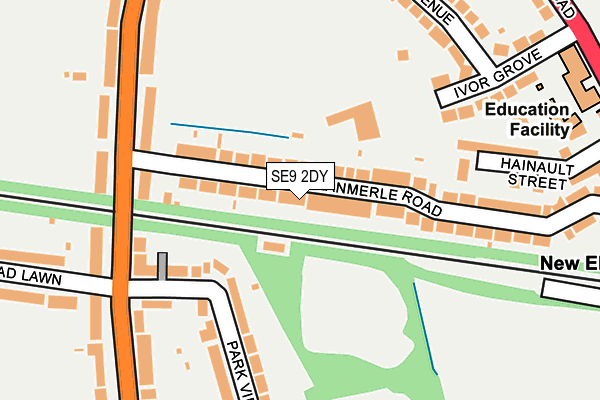 SE9 2DY map - OS OpenMap – Local (Ordnance Survey)