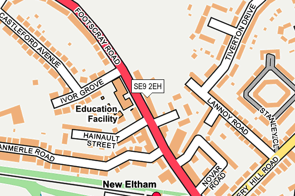 SE9 2EH map - OS OpenMap – Local (Ordnance Survey)