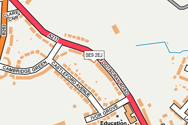 SE9 2EJ map - OS OpenMap – Local (Ordnance Survey)