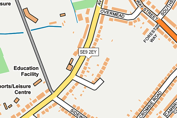 SE9 2EY map - OS OpenMap – Local (Ordnance Survey)