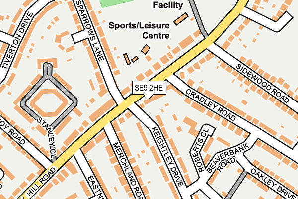 SE9 2HE map - OS OpenMap – Local (Ordnance Survey)