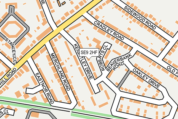 SE9 2HF map - OS OpenMap – Local (Ordnance Survey)