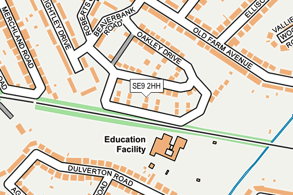 SE9 2HH map - OS OpenMap – Local (Ordnance Survey)