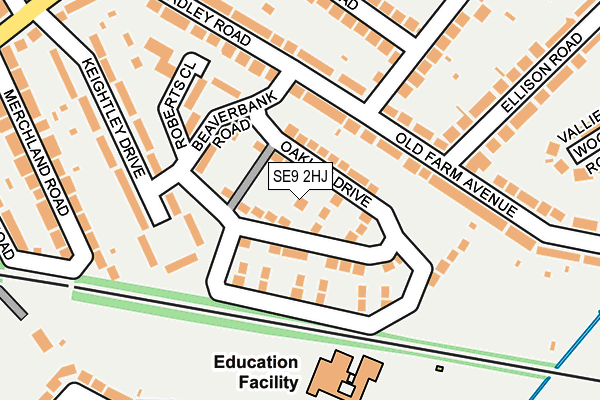 SE9 2HJ map - OS OpenMap – Local (Ordnance Survey)
