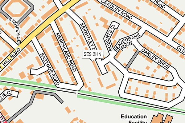 SE9 2HN map - OS OpenMap – Local (Ordnance Survey)