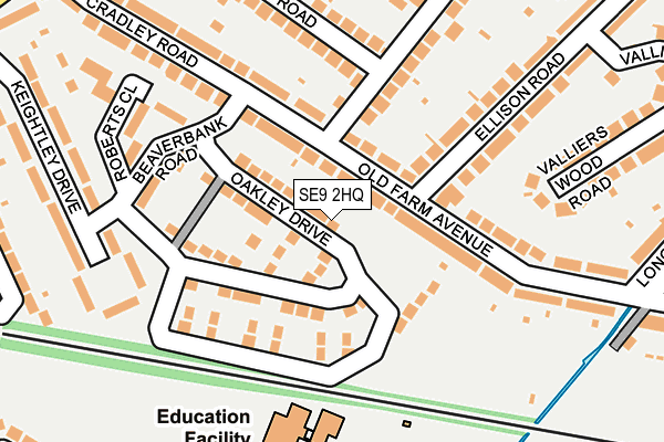 SE9 2HQ map - OS OpenMap – Local (Ordnance Survey)