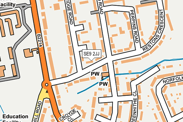 SE9 2JJ map - OS OpenMap – Local (Ordnance Survey)