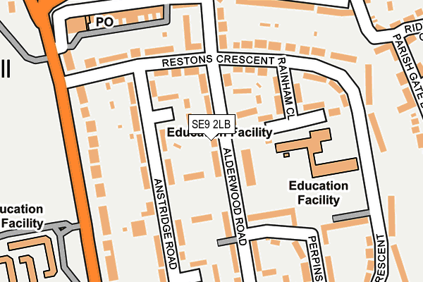 SE9 2LB map - OS OpenMap – Local (Ordnance Survey)