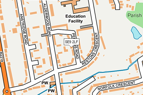 SE9 2LF map - OS OpenMap – Local (Ordnance Survey)