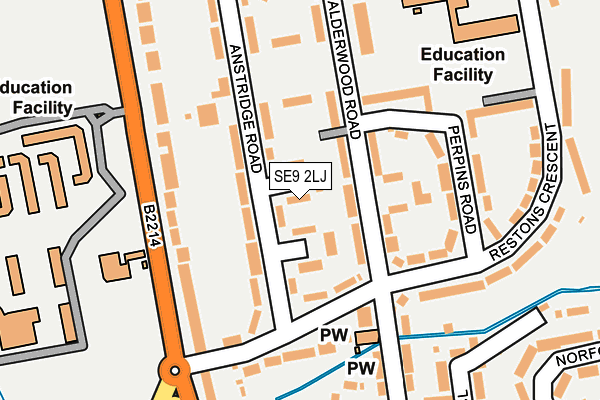 SE9 2LJ map - OS OpenMap – Local (Ordnance Survey)