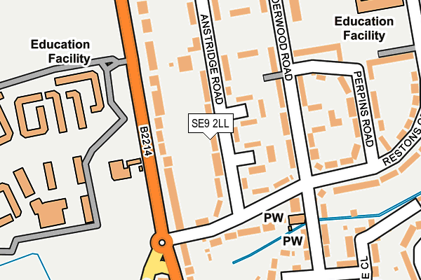 SE9 2LL map - OS OpenMap – Local (Ordnance Survey)