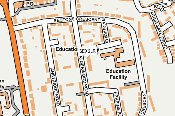 SE9 2LR map - OS OpenMap – Local (Ordnance Survey)