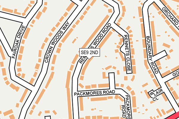 SE9 2ND map - OS OpenMap – Local (Ordnance Survey)