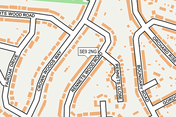 SE9 2NG map - OS OpenMap – Local (Ordnance Survey)