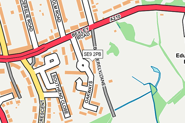SE9 2PB map - OS OpenMap – Local (Ordnance Survey)